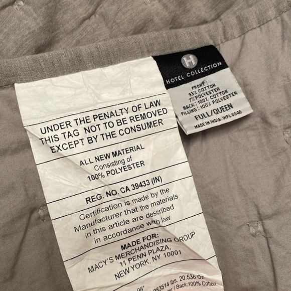 Like New Hotel Collection Eclipse Quilted Coverlet Blanket Bedspread Full Queen - Picture 4 of 17